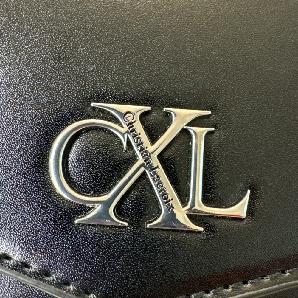 CXL‎ by Christian Lacroix Crossbody Bag Womens Black Line Matte Patent MSRP $88 - Picture 5 of 7